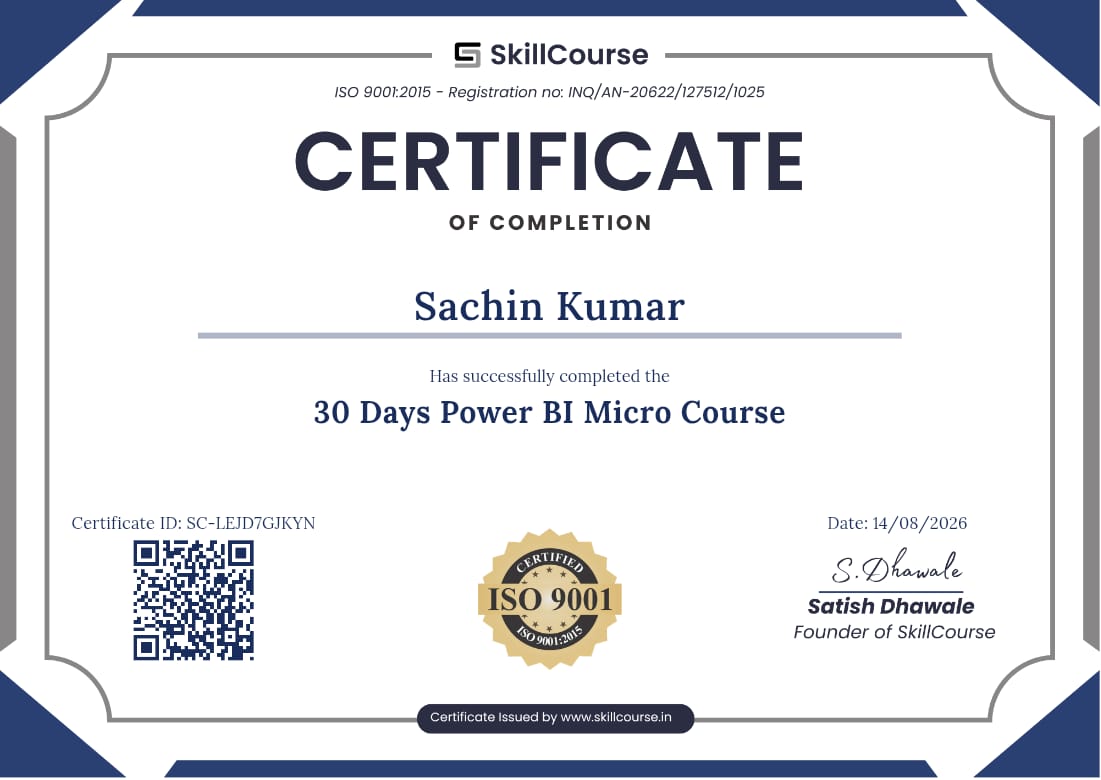 Power BI Certificate