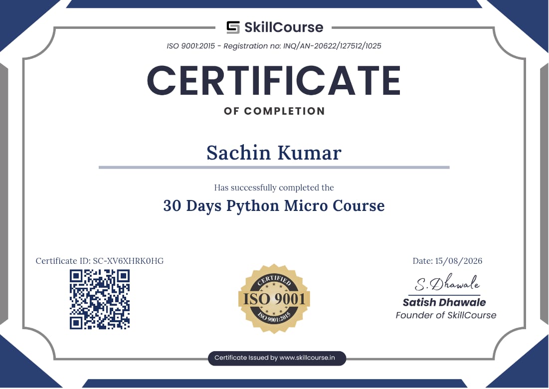 Python Certificate 2